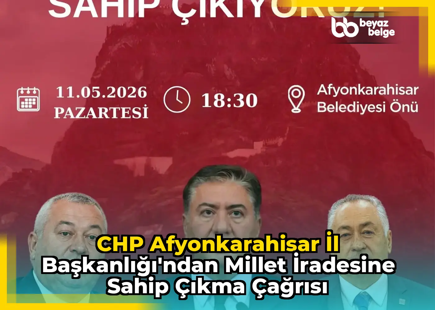 CHP Afyonkarahisar İl Başkanlığı'ndan Millet İradesine Sahip Çıkma Çağrısı