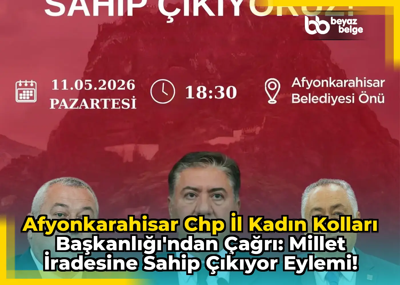 Afyonkarahisar Chp İl Kadın Kolları Başkanlığı'ndan Çağrı: Millet İradesine Sahip Çıkıyor Eylemi!