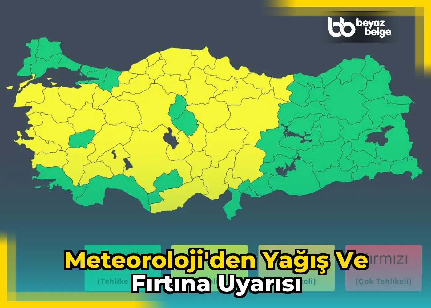 Meteoroloji'den yağış ve fırtına uyarısı