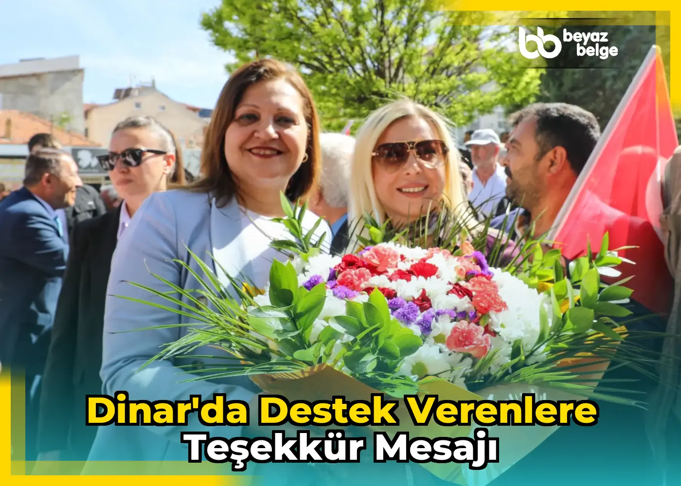 Dinar'da destek verenlere teşekkür mesajı