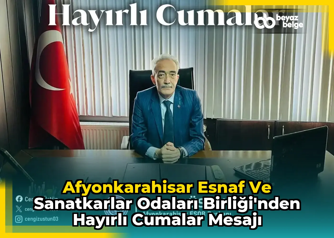 Afyonkarahisar Esnaf ve Sanatkarlar Odaları Birliği'nden Hayırlı Cumalar Mesajı