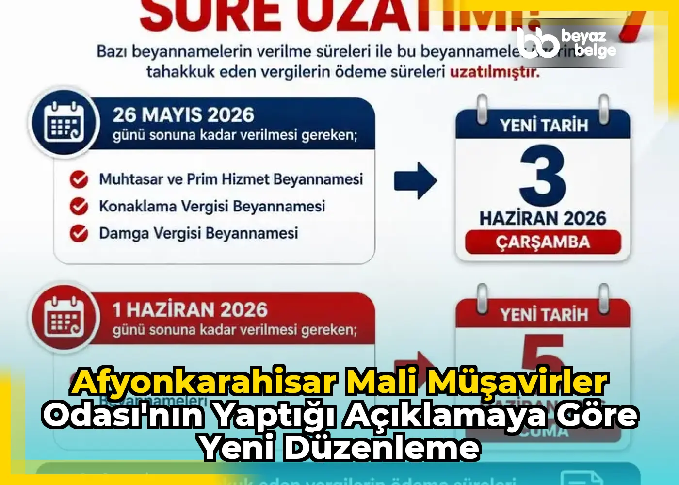 Afyonkarahisar Mali Müşavirler Odası'nın Yaptığı Açıklamaya Göre Yeni Düzenleme