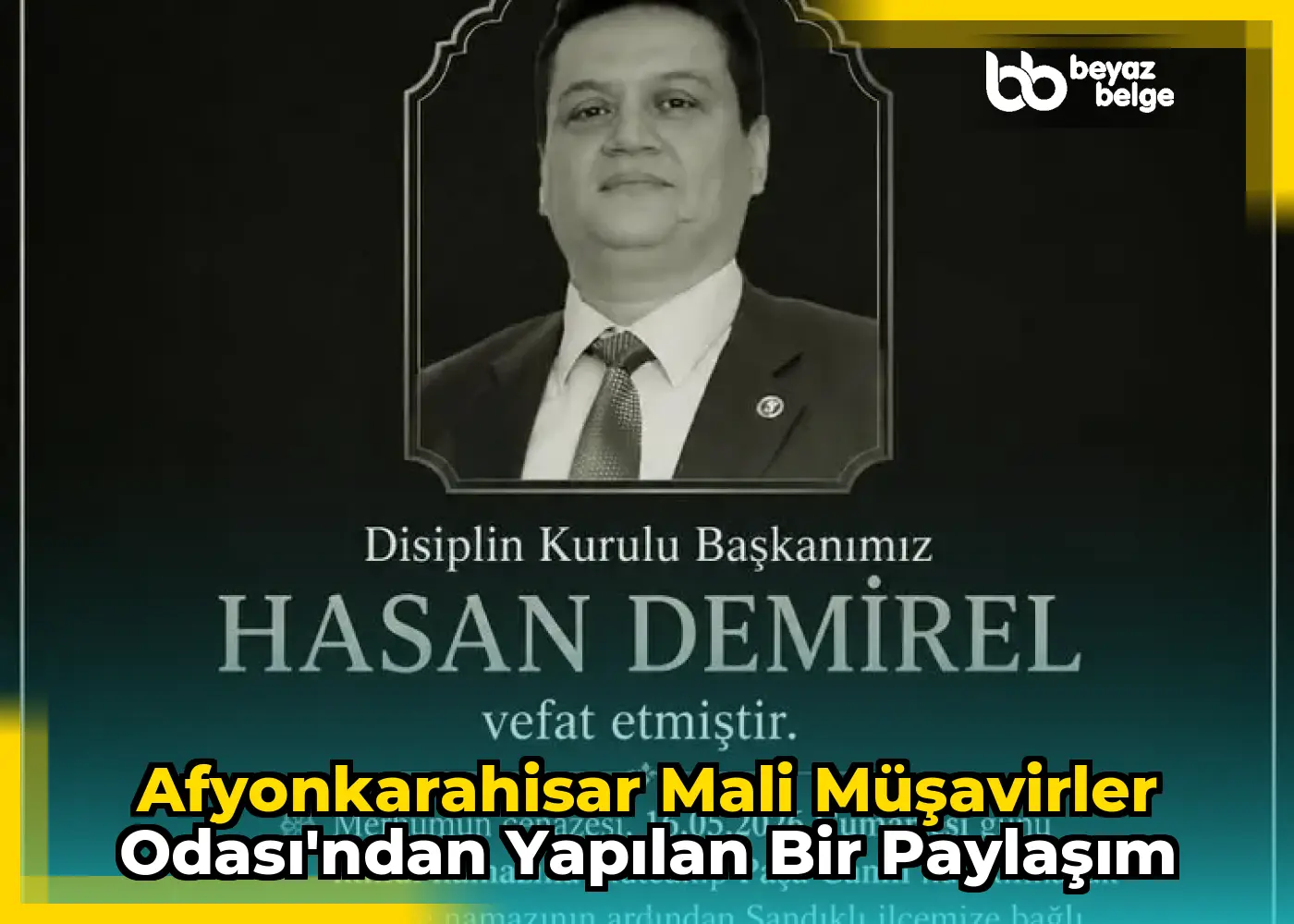 Afyonkarahisar Mali Müşavirler Odası'ndan Yapılan Bir Paylaşım