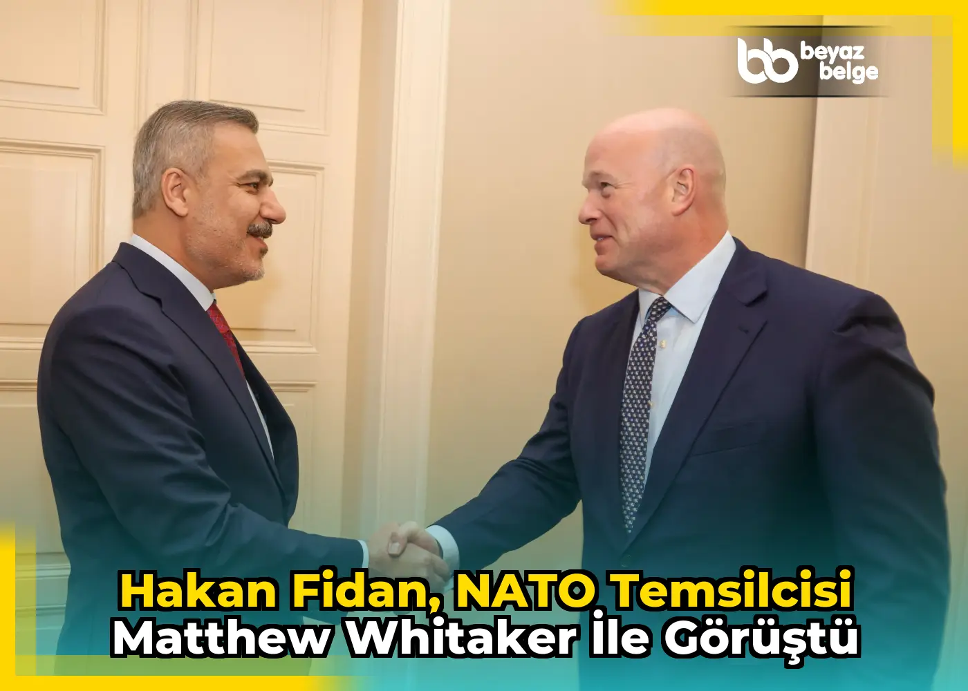 Hakan Fidan, NATO Temsilcisi Matthew Whitaker ile görüştü