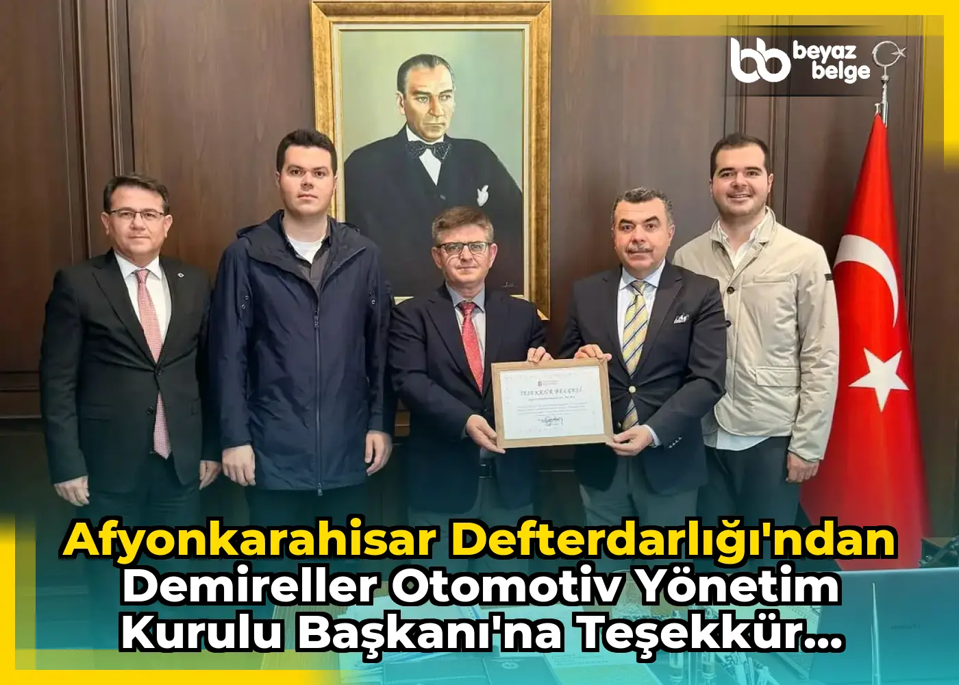 Afyonkarahisar Defterdarlığı'ndan Demireller Otomotiv Yönetim Kurulu Başkanı'na Teşekkür Ziyareti