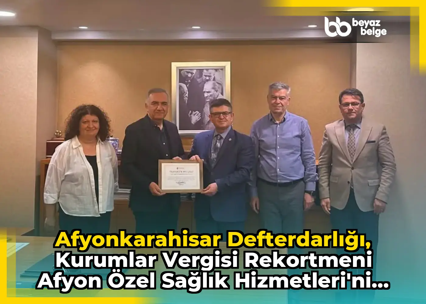 Afyonkarahisar Defterdarlığı, Kurumlar Vergisi Rekortmeni Afyon Özel Sağlık Hizmetleri'ni Ziyaret Etti