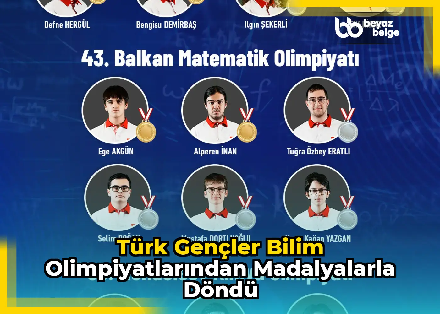 Türk gençler bilim olimpiyatlarından madalyalarla döndü