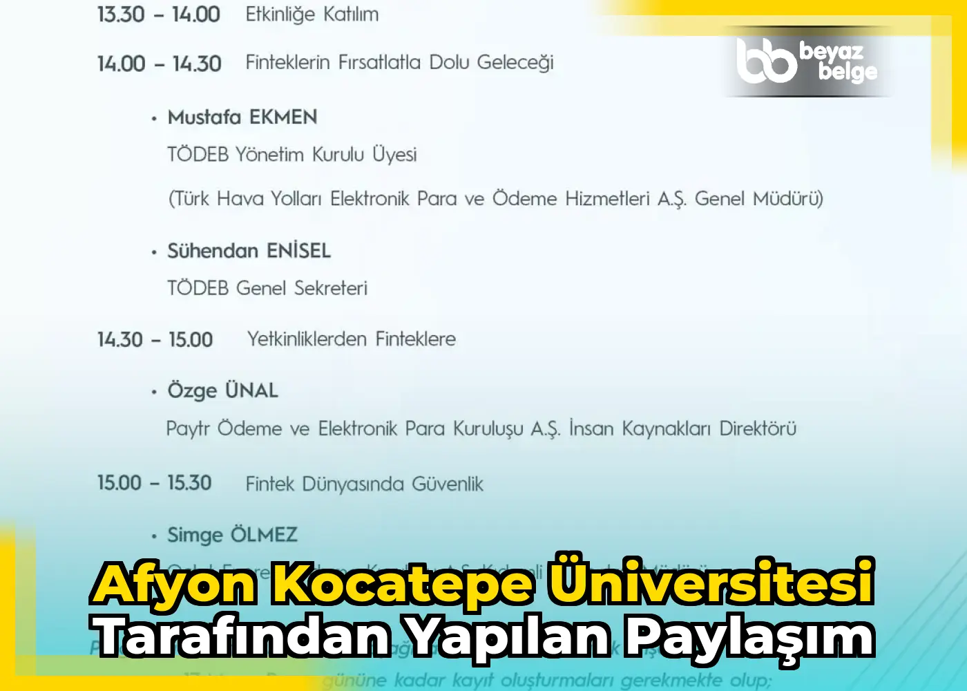 Afyon Kocatepe Üniversitesi Tarafından Yapılan Paylaşım