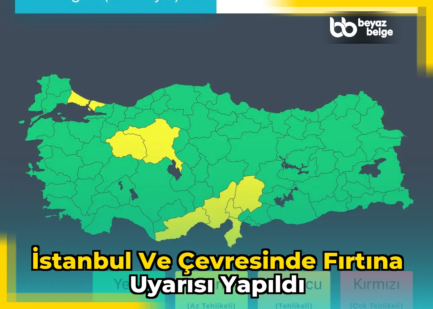 İstanbul ve çevresinde fırtına uyarısı yapıldı