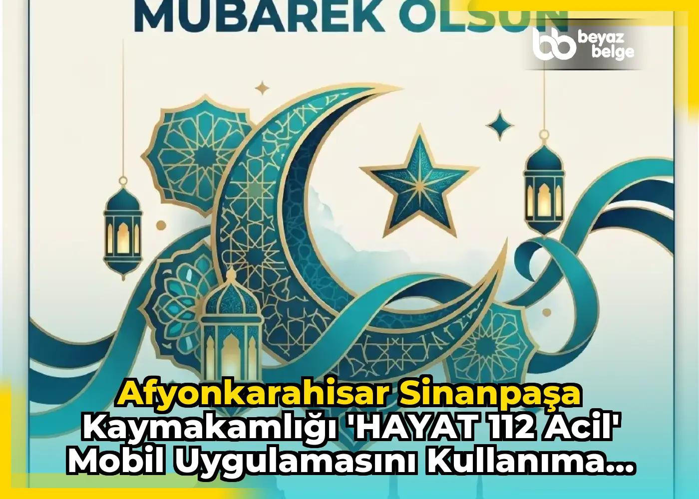 Afyonkarahisar SinanPaşa Kaymakamlığı 'HAYAT 112 Acil' Mobil Uygulamasını Kullanıma Sundu