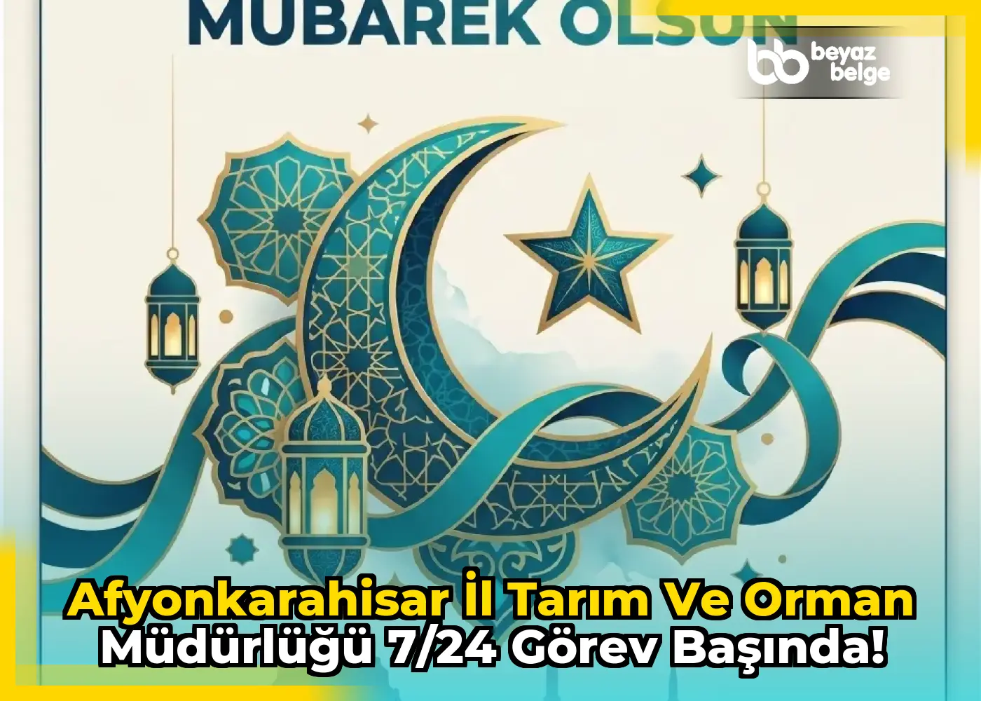 Afyonkarahisar İl Tarım ve Orman Müdürlüğü 7/24 Görev Başında!