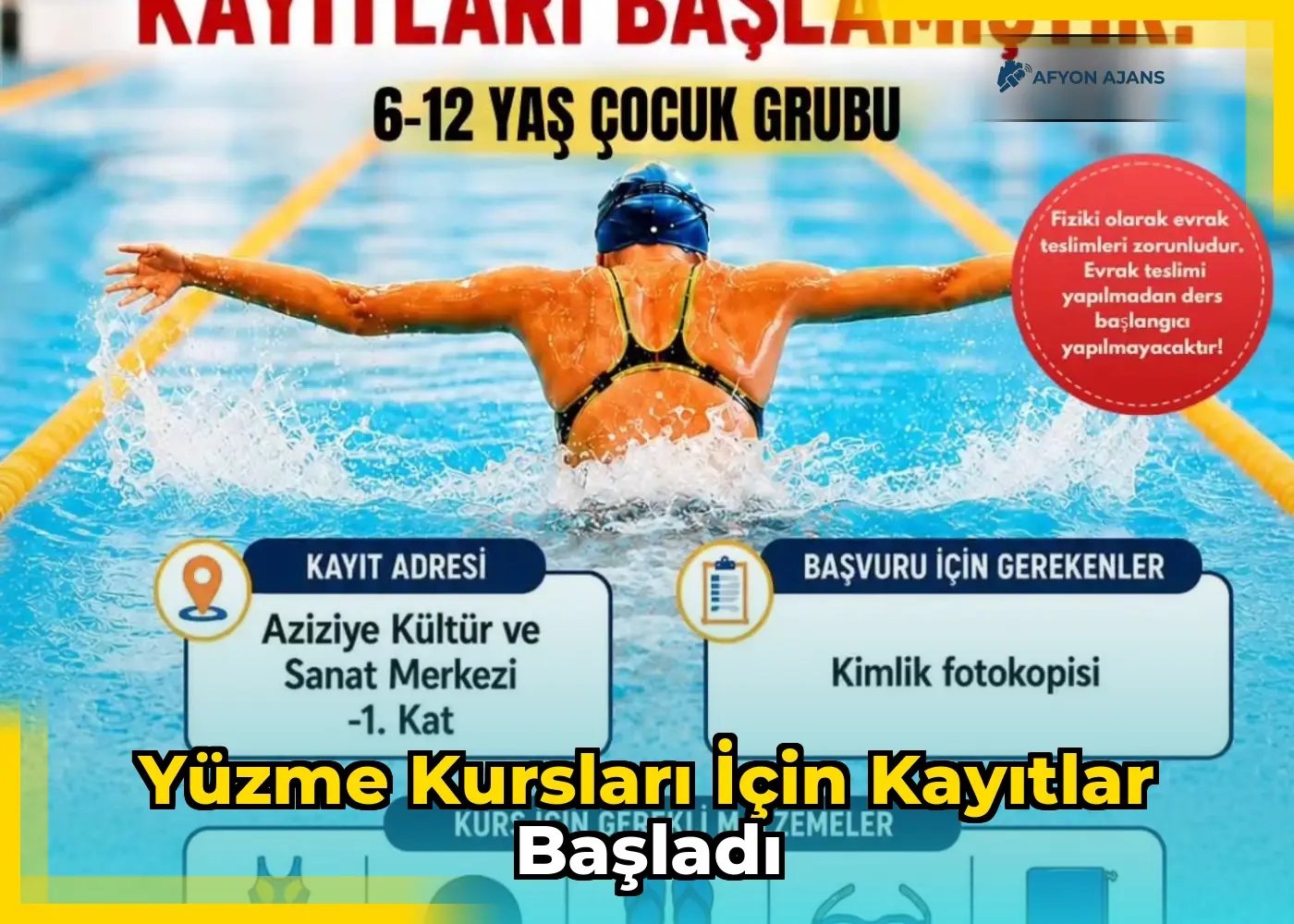 Yüzme kursları için kayıtlar başladı