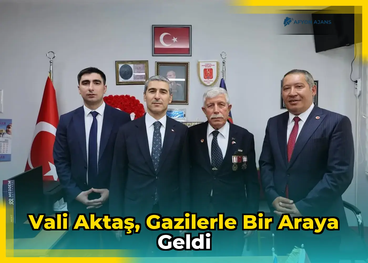 Vali Aktaş, gazilerle bir araya geldi