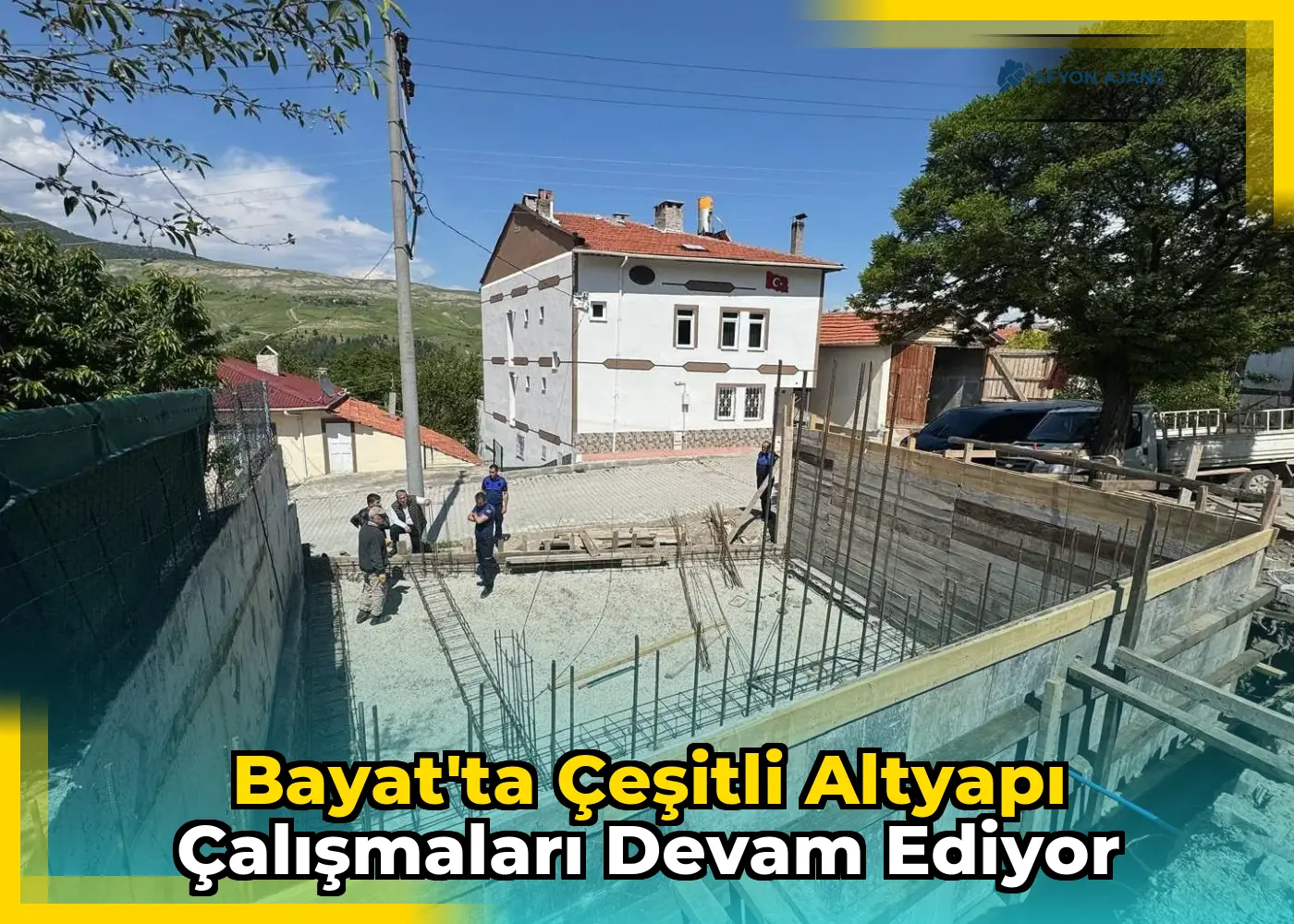 Bayat'ta Çeşitli Altyapı Çalışmaları Devam Ediyor