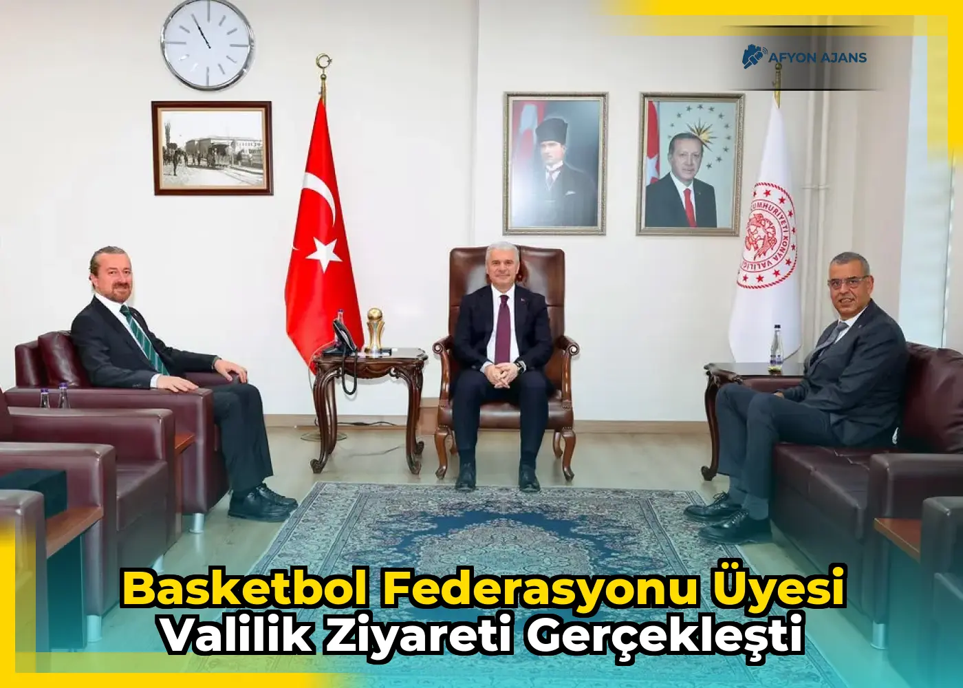 Basketbol Federasyonu Üyesi Valilik Ziyareti Gerçekleşti