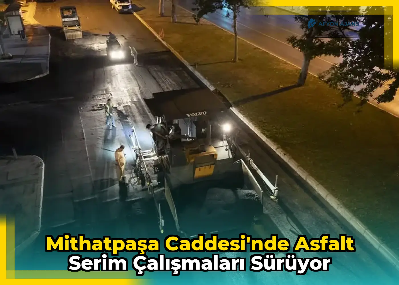 Mithatpaşa Caddesi'nde asfalt serim çalışmaları sürüyor
