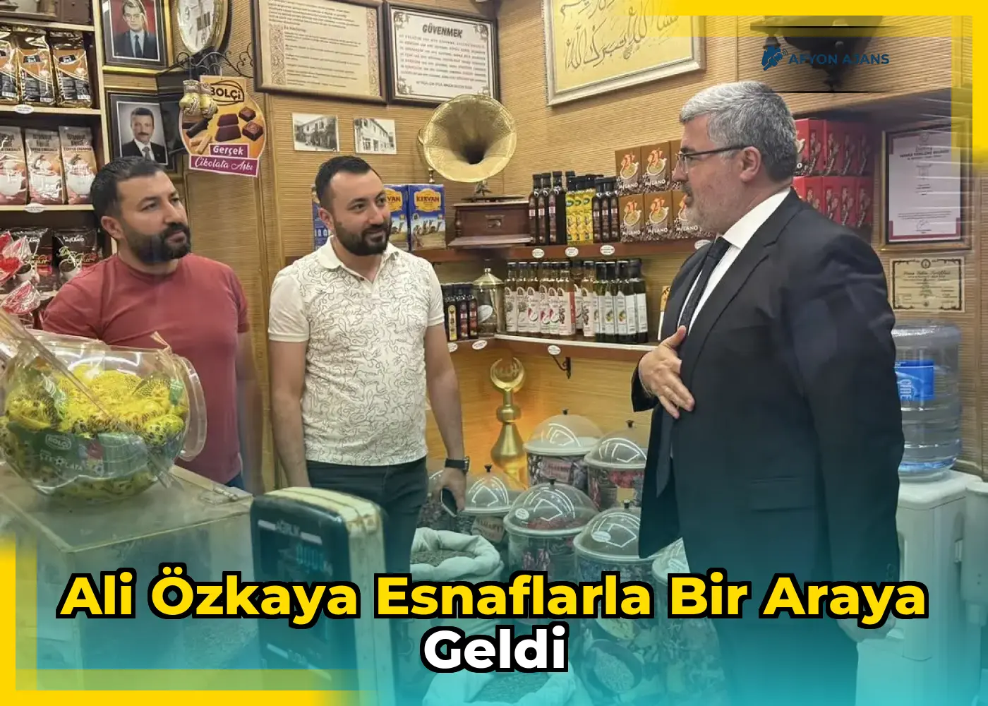 Ali Özkaya esnaflarla bir araya geldi