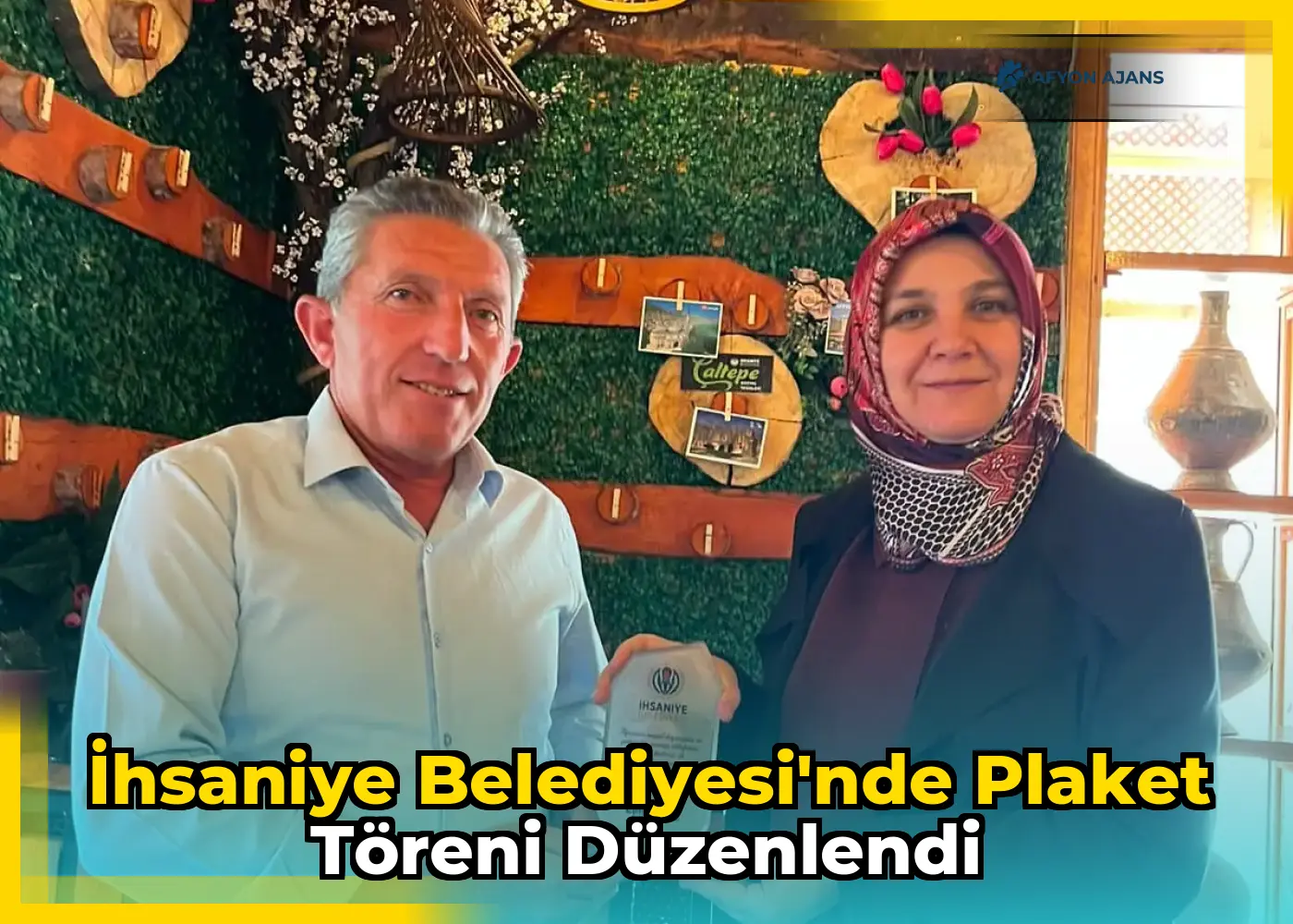 İhsaniye Belediyesi'nde plaket töreni düzenlendi