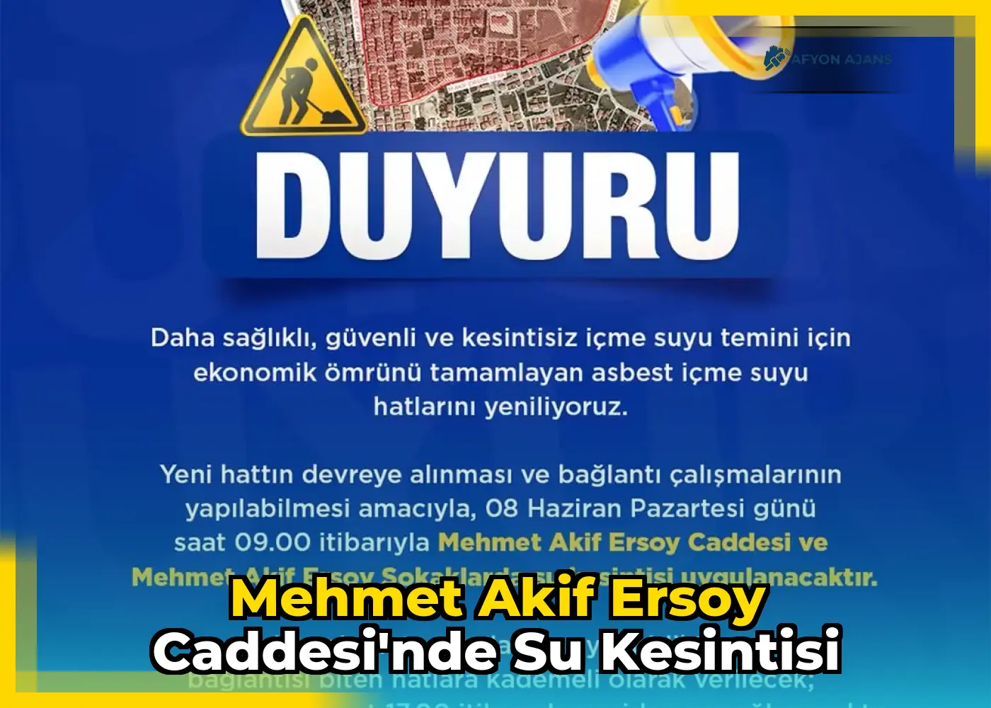 Mehmet Akif Ersoy Caddesi'nde su kesintisi
