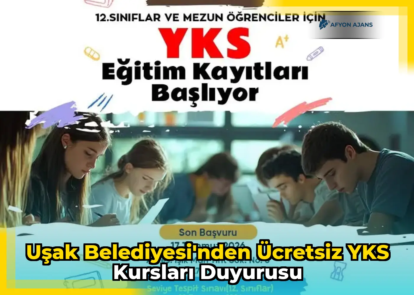 Uşak Belediyesi'nden Ücretsiz YKS Kursları Duyurusu