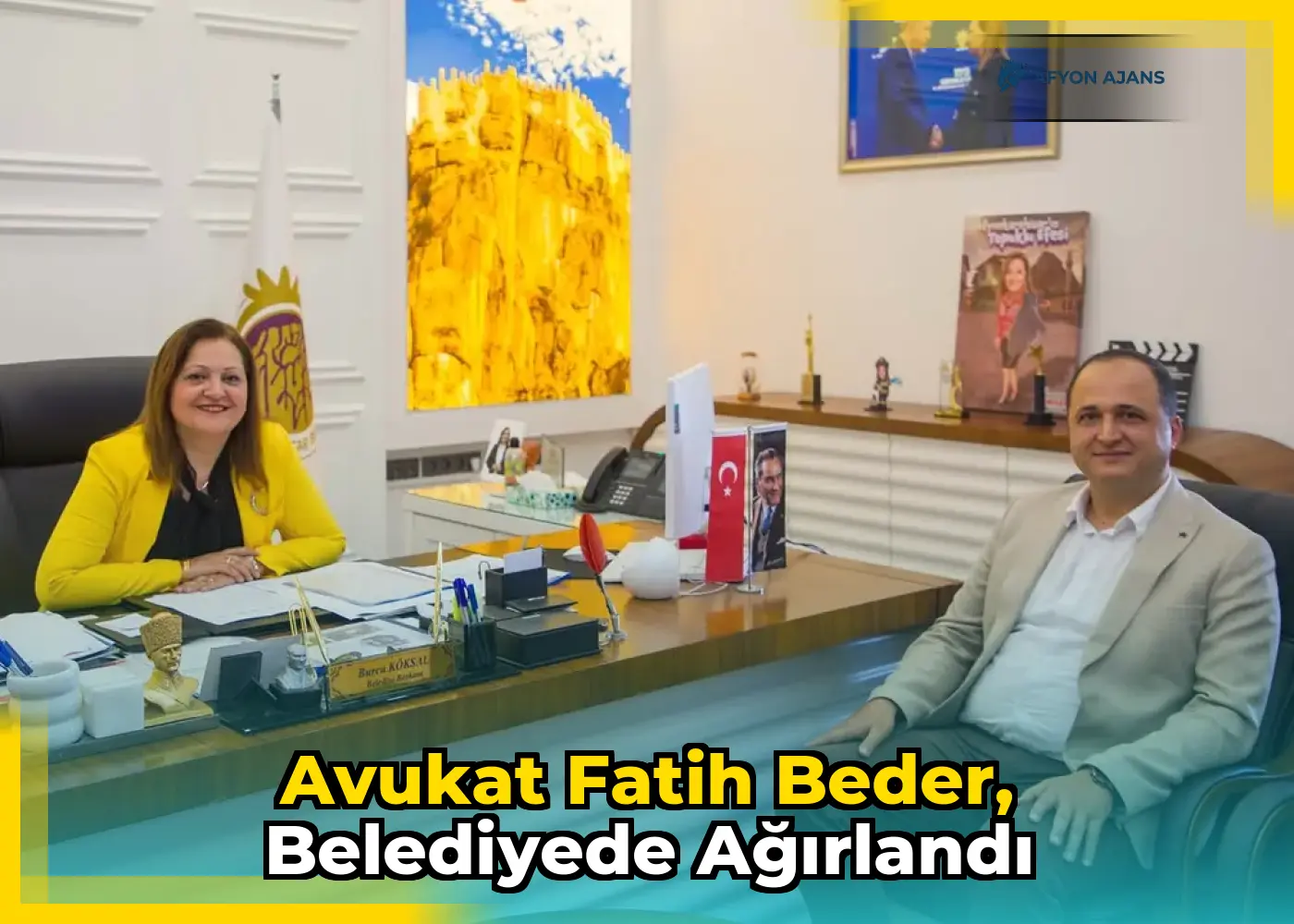 Avukat Fatih Beder, belediyede ağırlandı