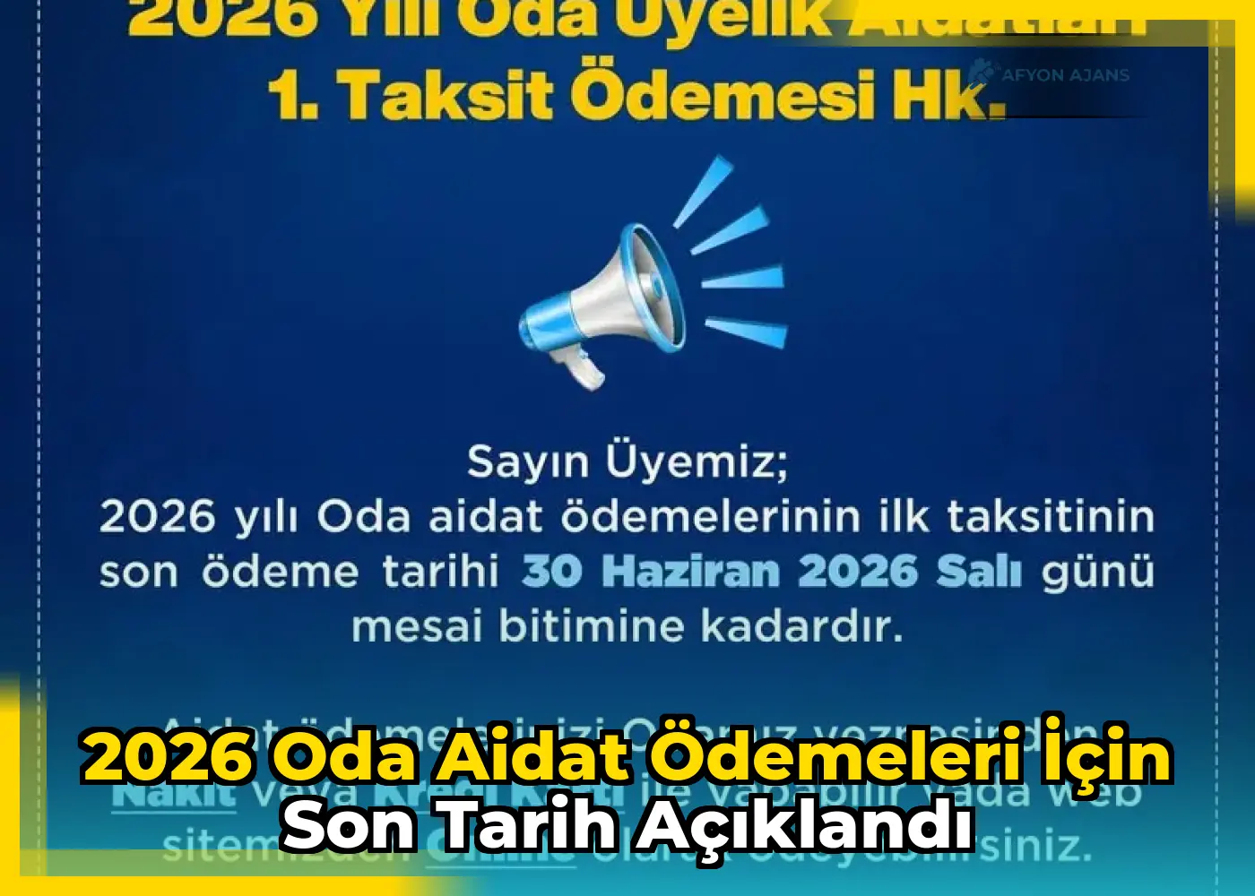2026 Oda Aidat Ödemeleri İçin Son Tarih Açıklandı