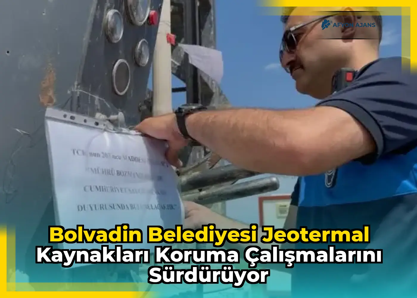 Bolvadin Belediyesi jeotermal kaynakları koruma çalışmalarını sürdürüyor