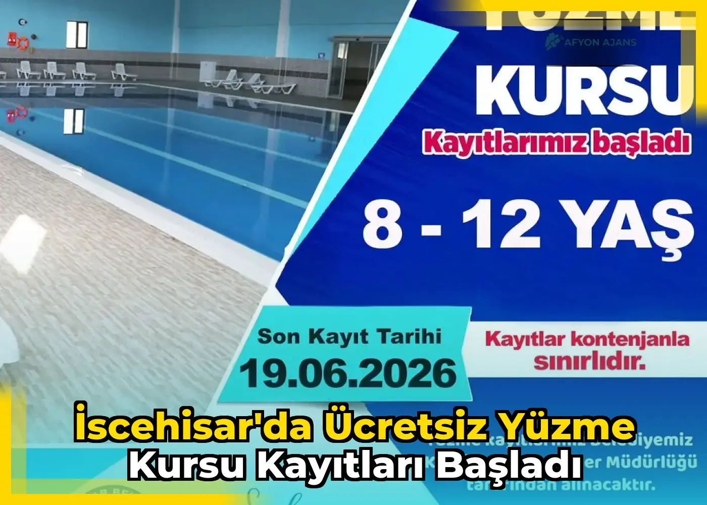 İscehisar'da Ücretsiz Yüzme Kursu Kayıtları Başladı
