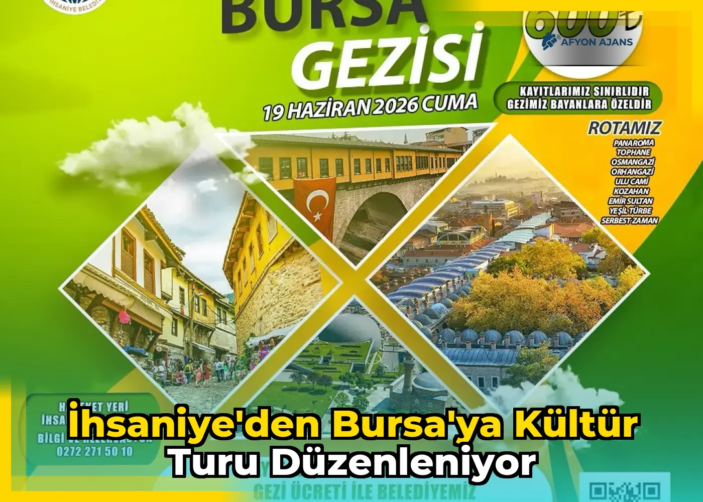 İhsaniye'den Bursa'ya Kültür Turu Düzenleniyor