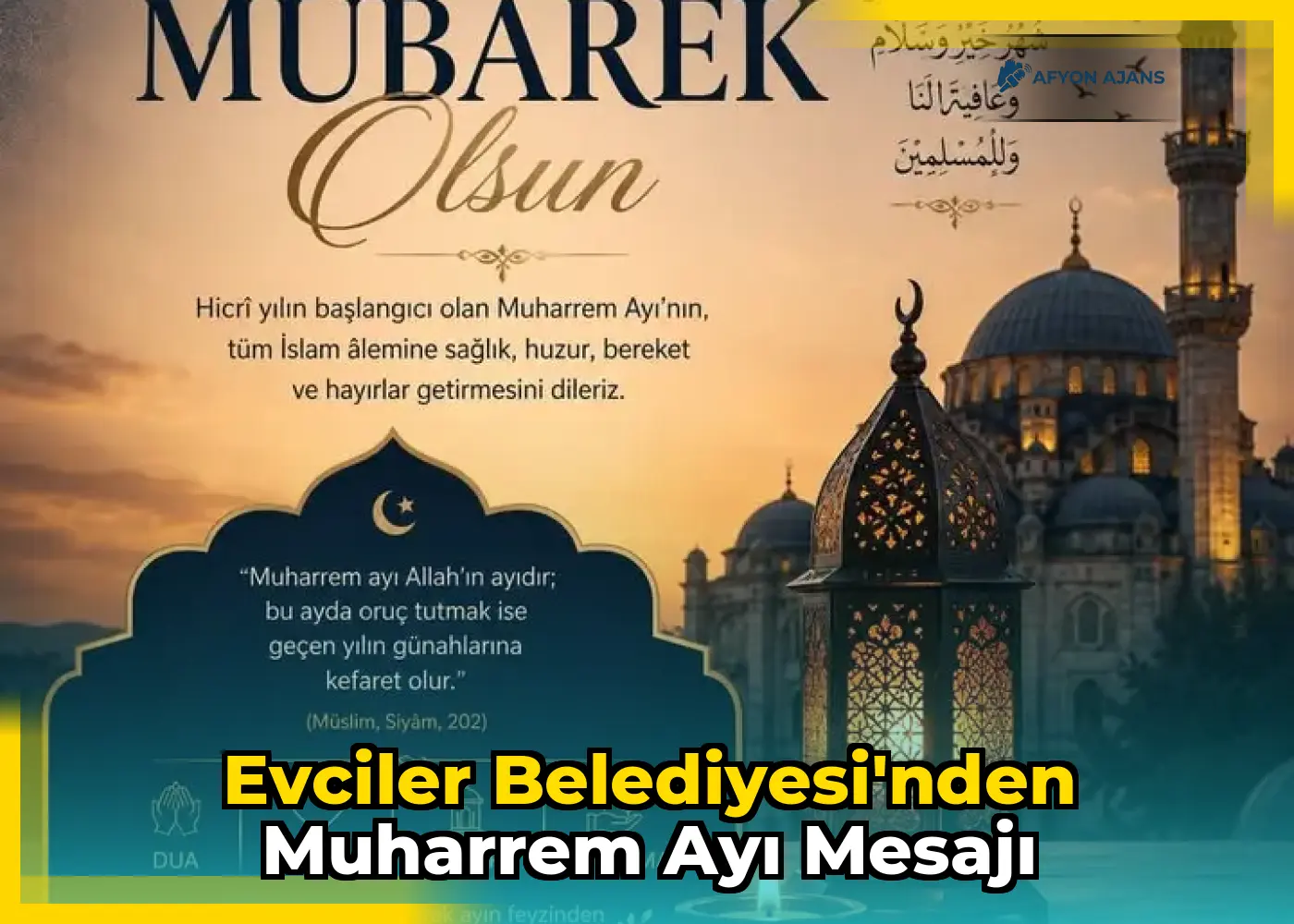 Evciler Belediyesi'nden Muharrem Ayı mesajı