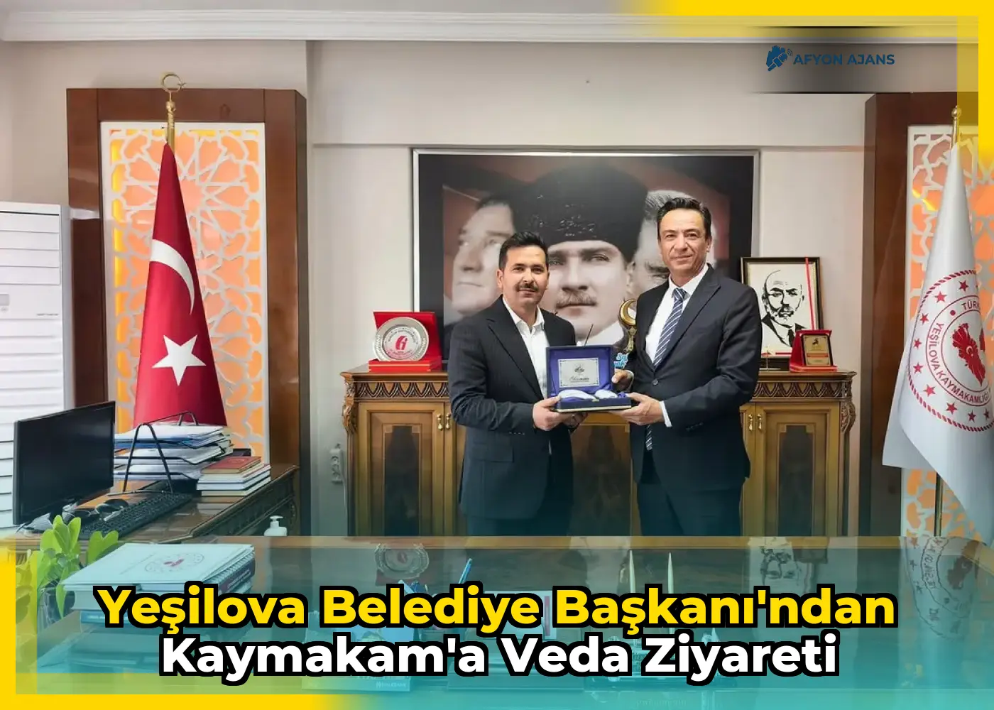 Yeşilova Belediye Başkanı'ndan Kaymakam'a veda ziyareti