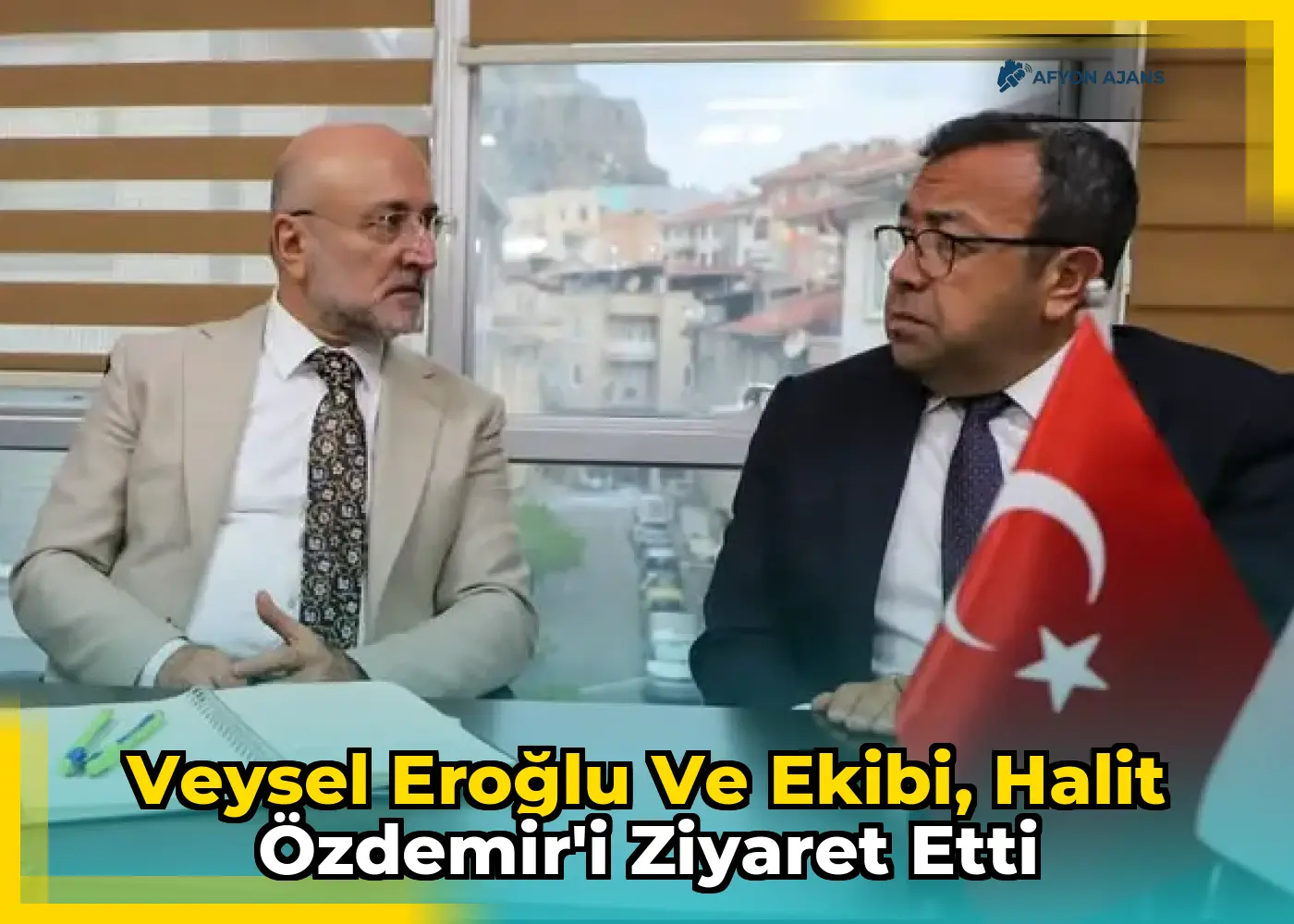 Veysel Eroğlu ve ekibi, Halit Özdemir'i ziyaret etti