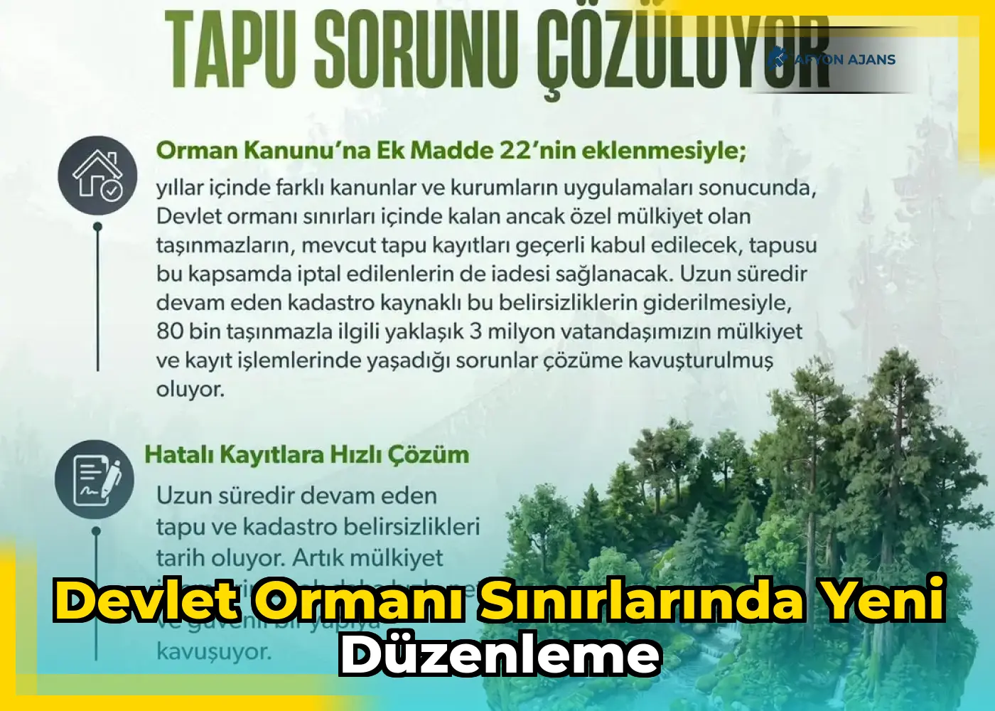 Devlet Ormanı Sınırlarında Yeni Düzenleme