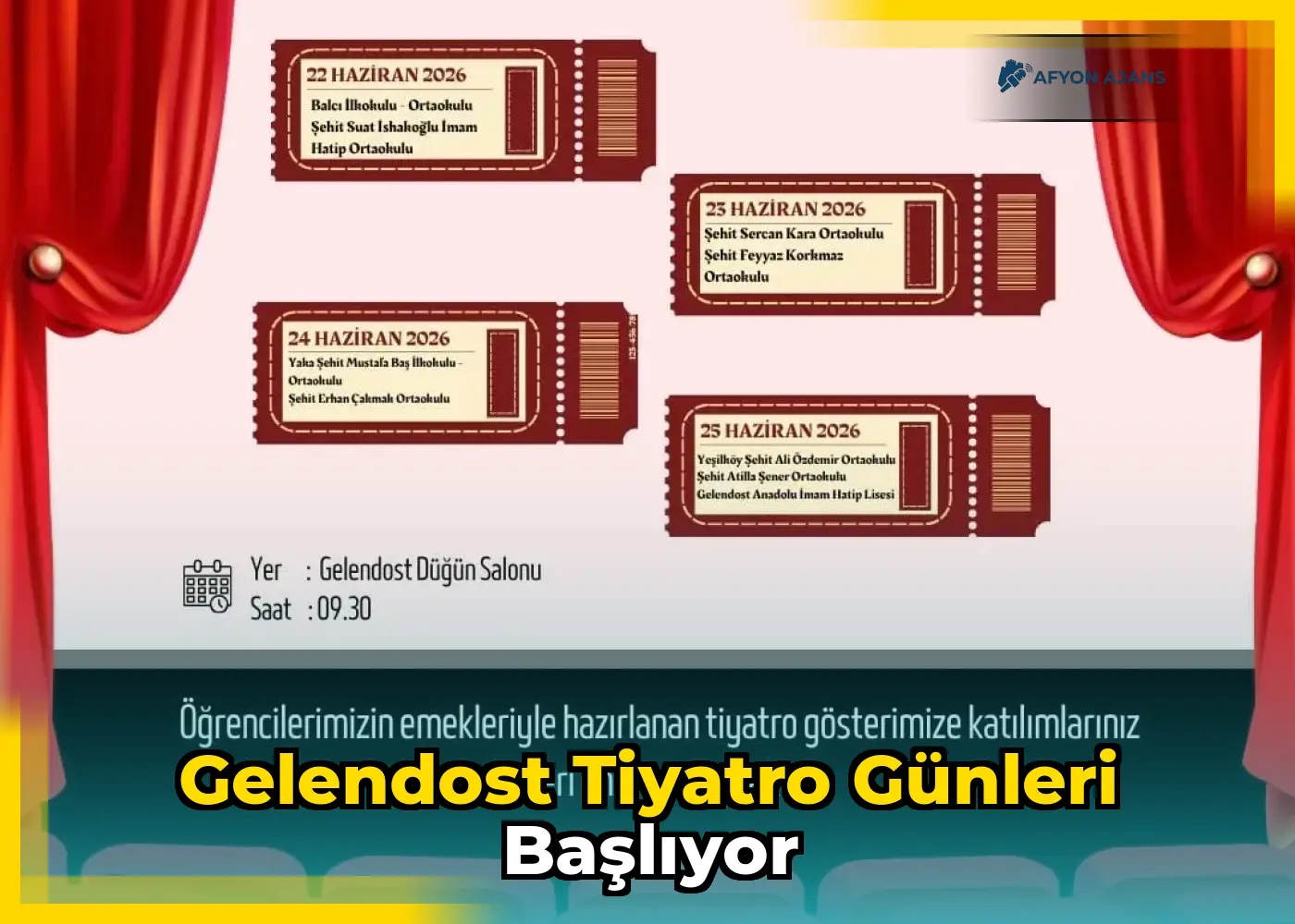 Gelendost Tiyatro Günleri Başlıyor