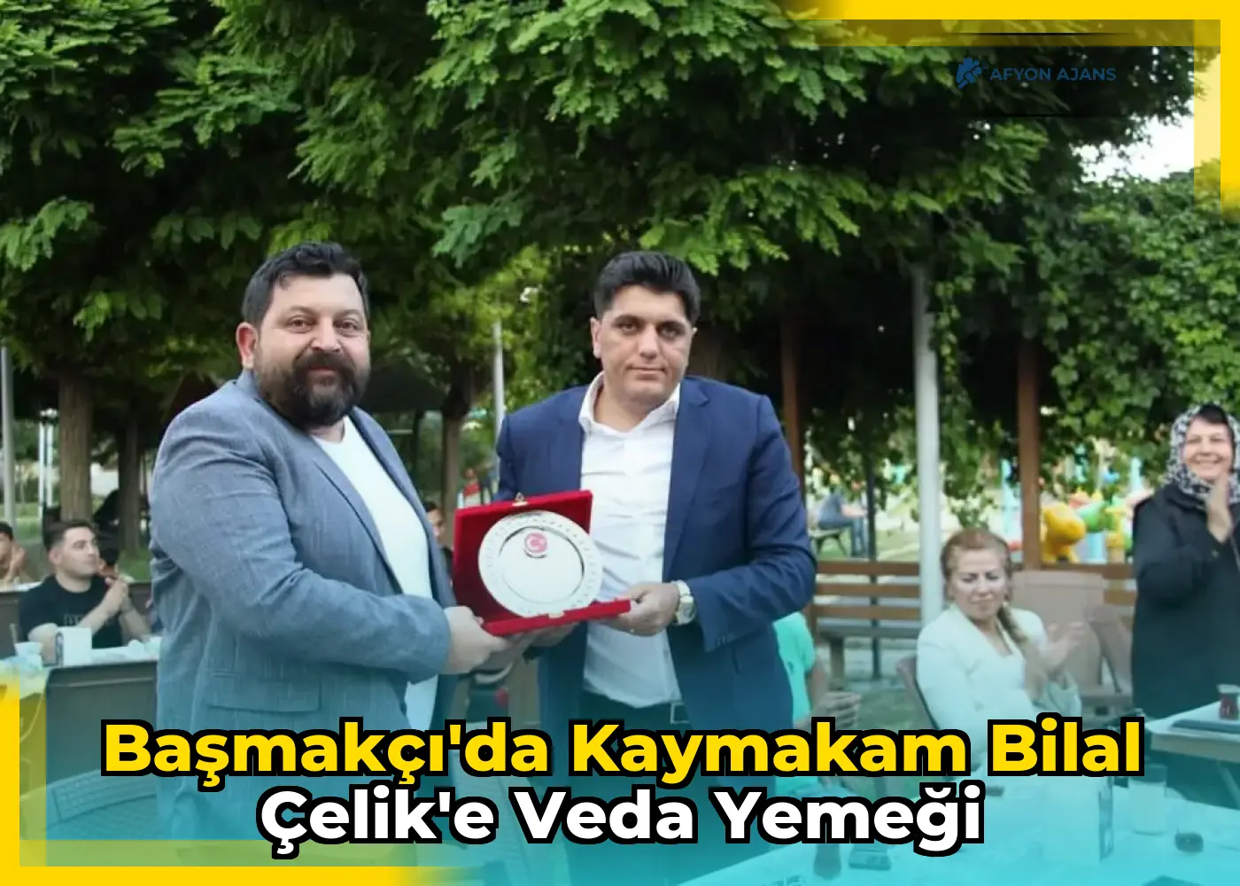 Başmakçı'da Kaymakam Bilal Çelik'e Veda Yemeği
