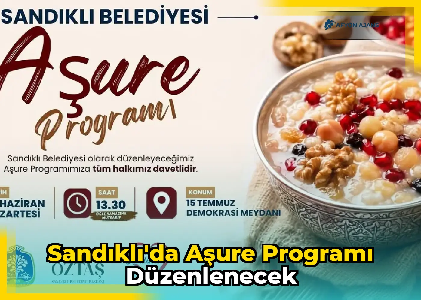 Sandıklı'da Aşure Programı Düzenlenecek