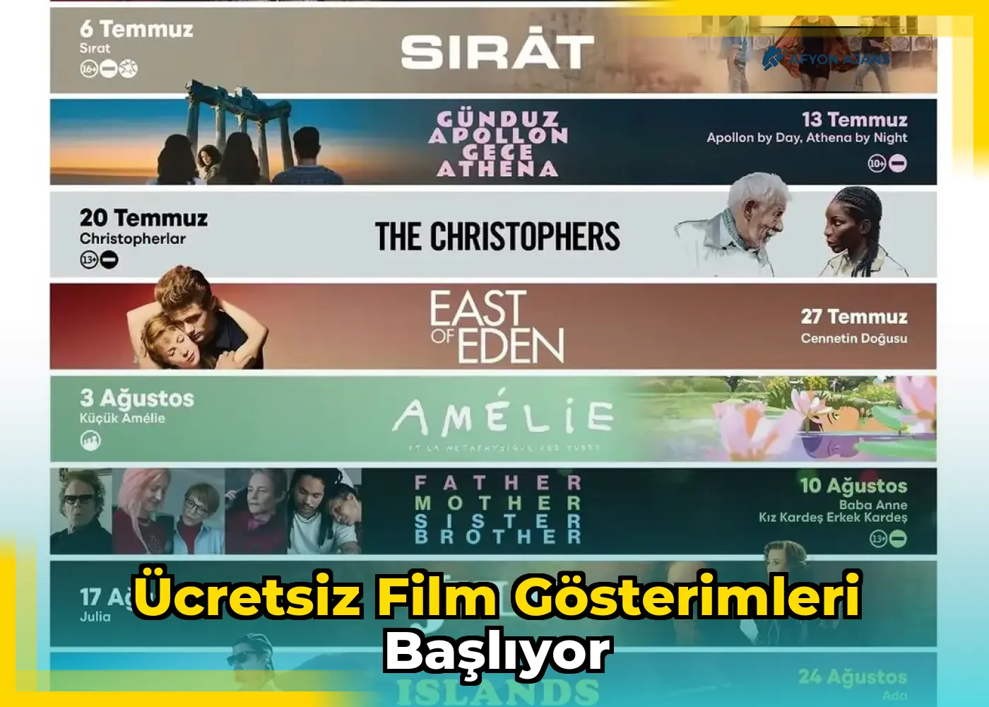 Ücretsiz Film Gösterimleri Başlıyor