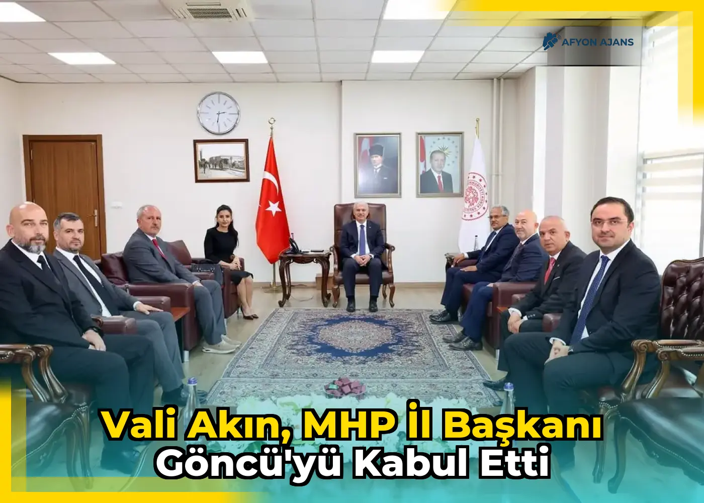 Vali Akın, MHP İl Başkanı Göncü'yü Kabul Etti