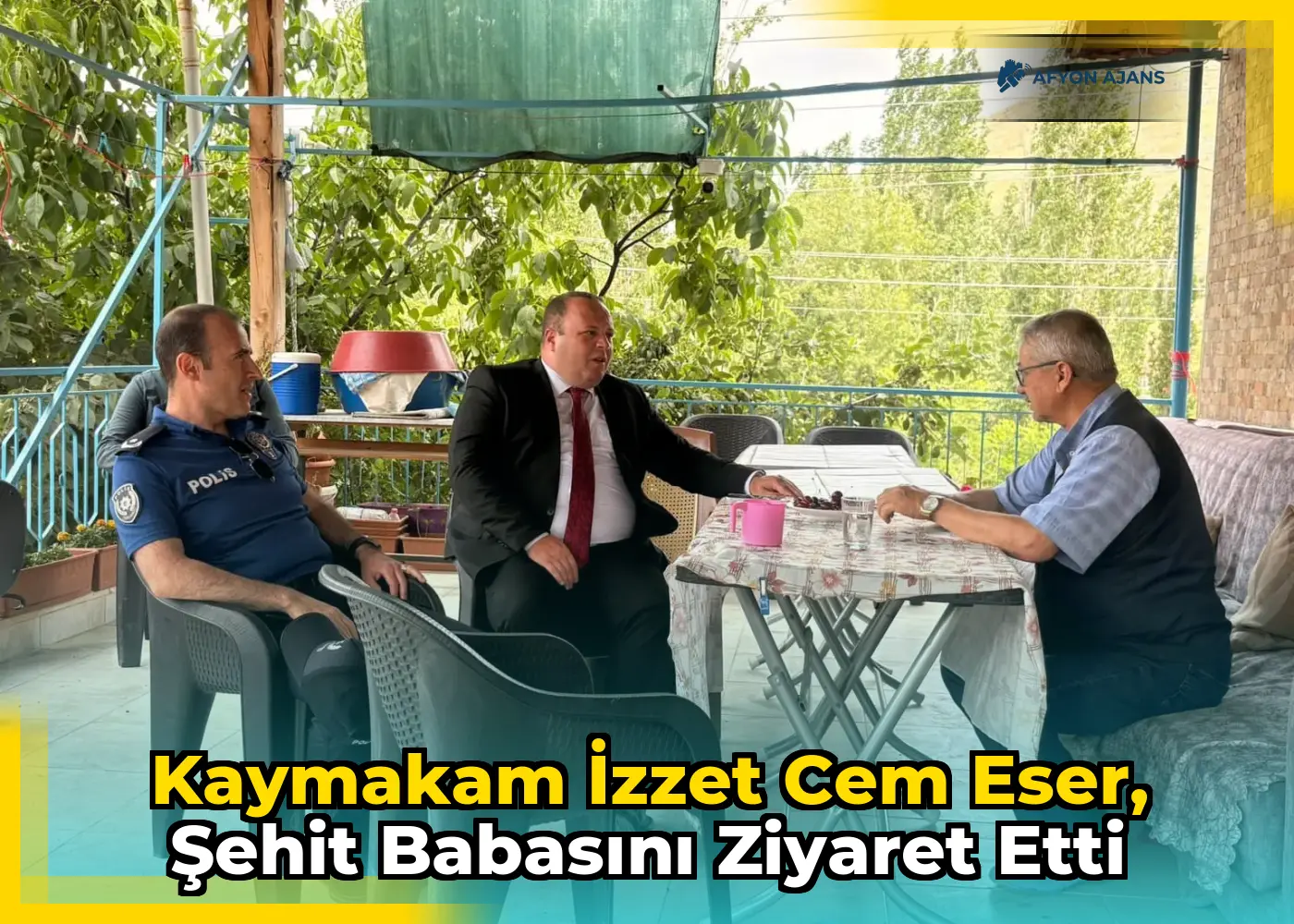 Kaymakam İzzet Cem Eser, şehit babasını ziyaret etti