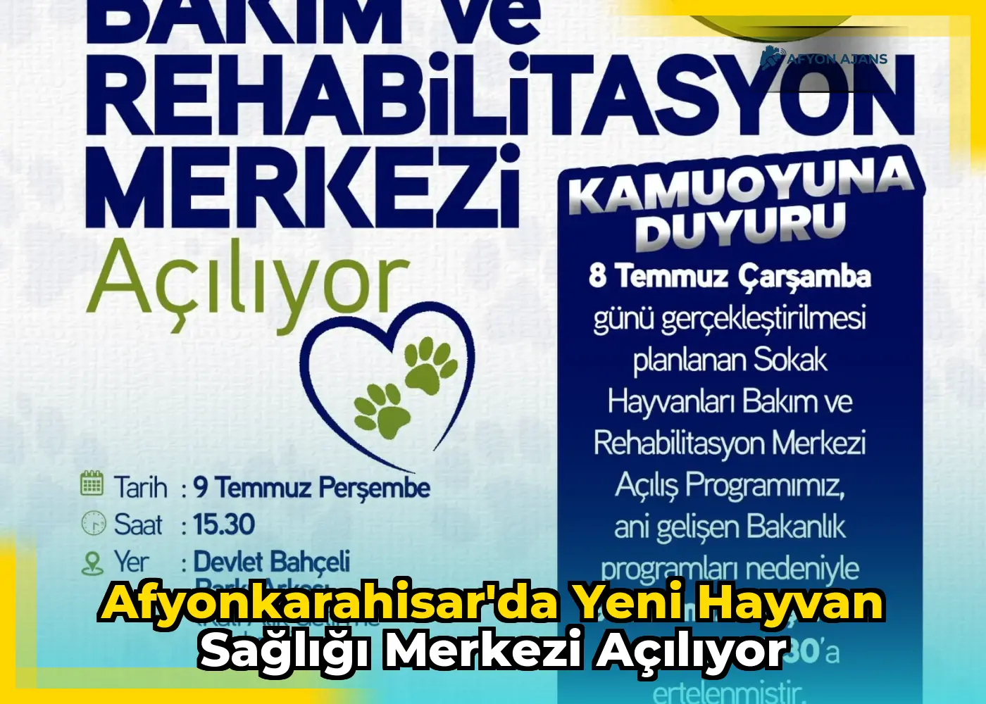 Afyonkarahisar'da yeni hayvan sağlığı merkezi açılıyor