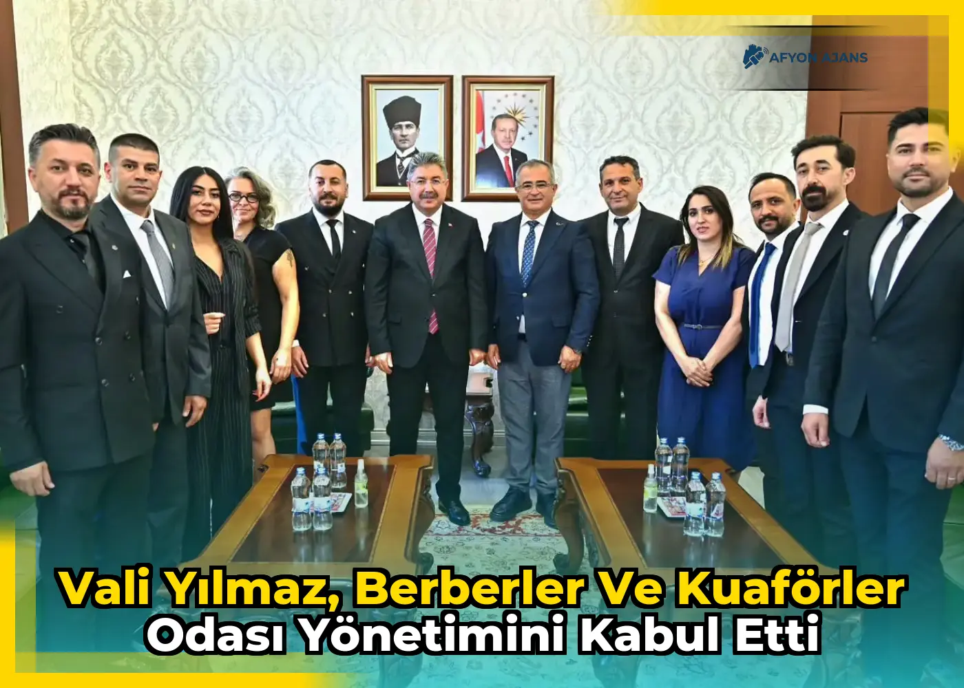 Vali Yılmaz, Berberler ve Kuaförler Odası Yönetimini Kabul Etti