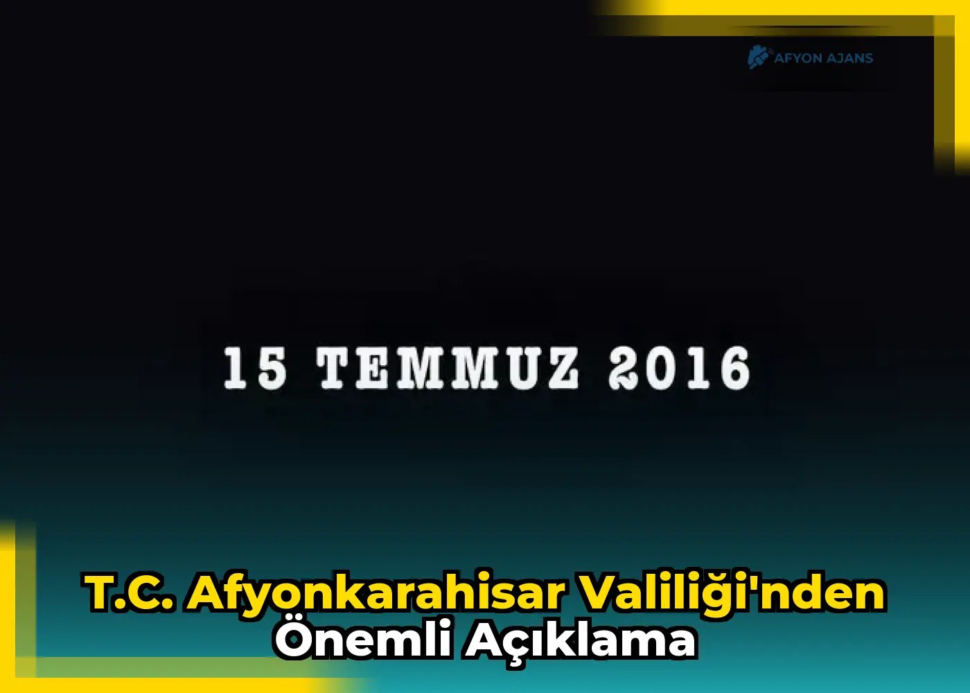 T.C. Afyonkarahisar Valiliği'nden önemli açıklama