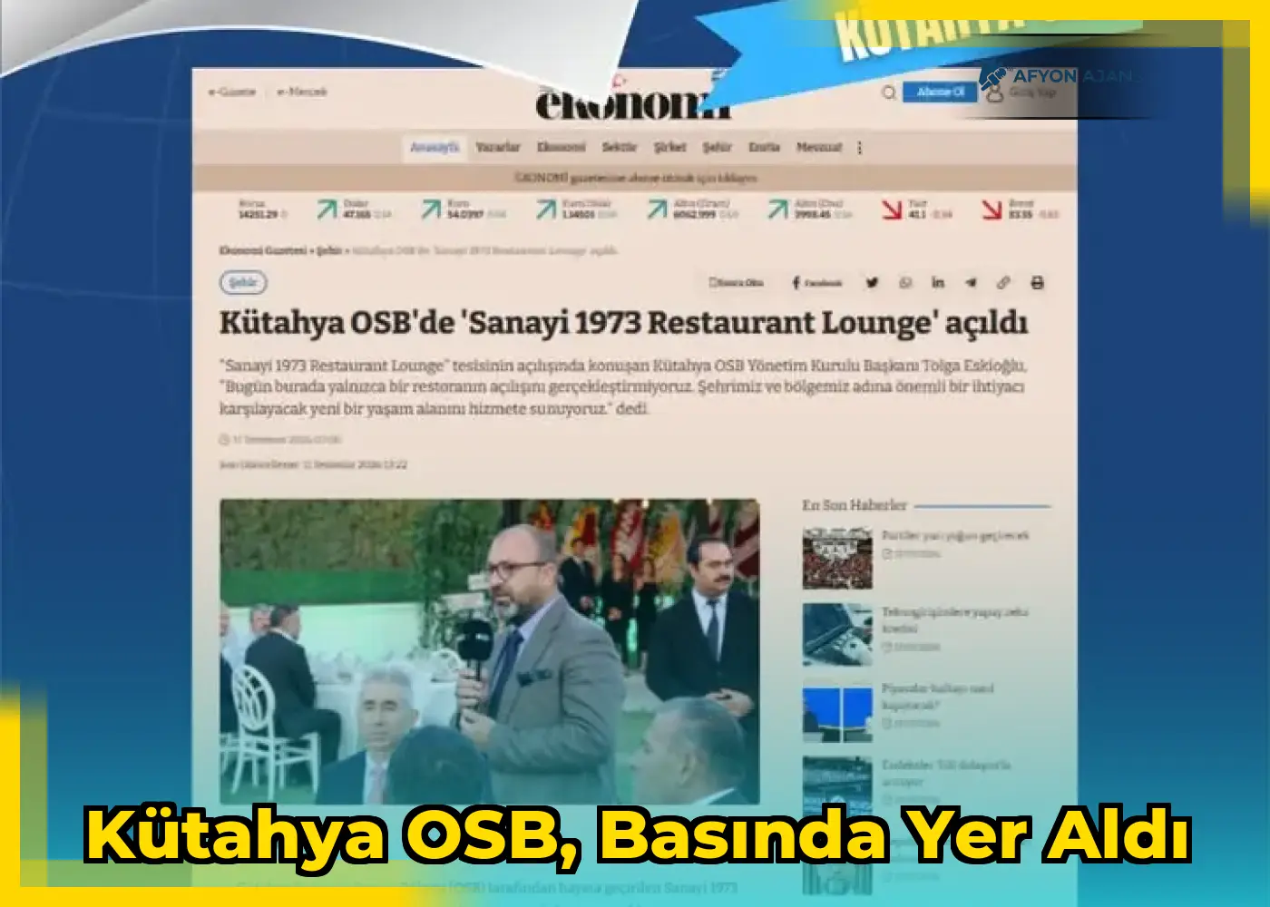 Kütahya OSB, basında yer aldı