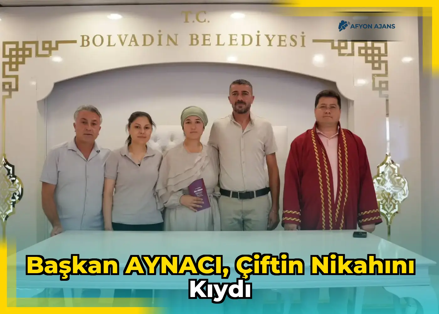 Başkan AYNACI, çiftin nikahını kıydı