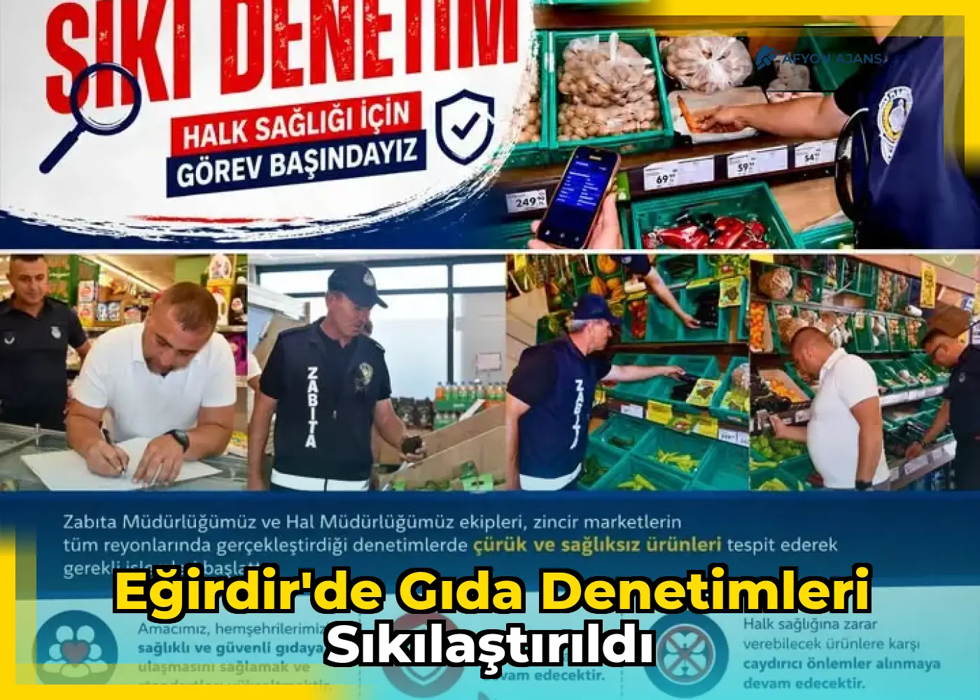 Eğirdir'de Gıda Denetimleri Sıkılaştırıldı