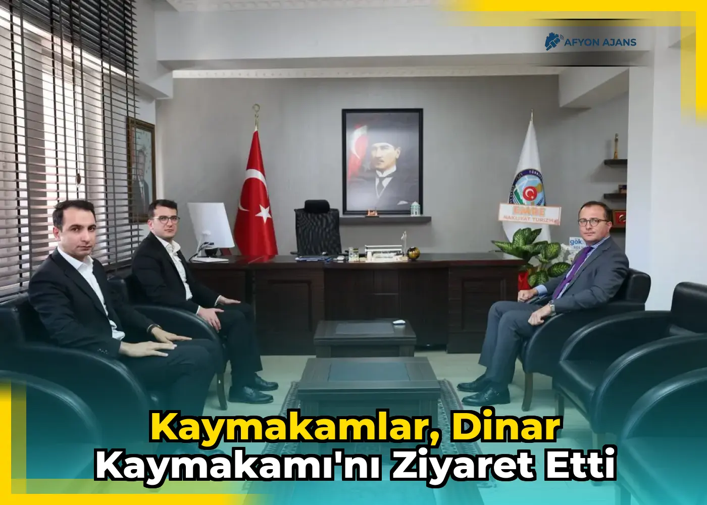 Kaymakamlar, Dinar Kaymakamı'nı Ziyaret Etti