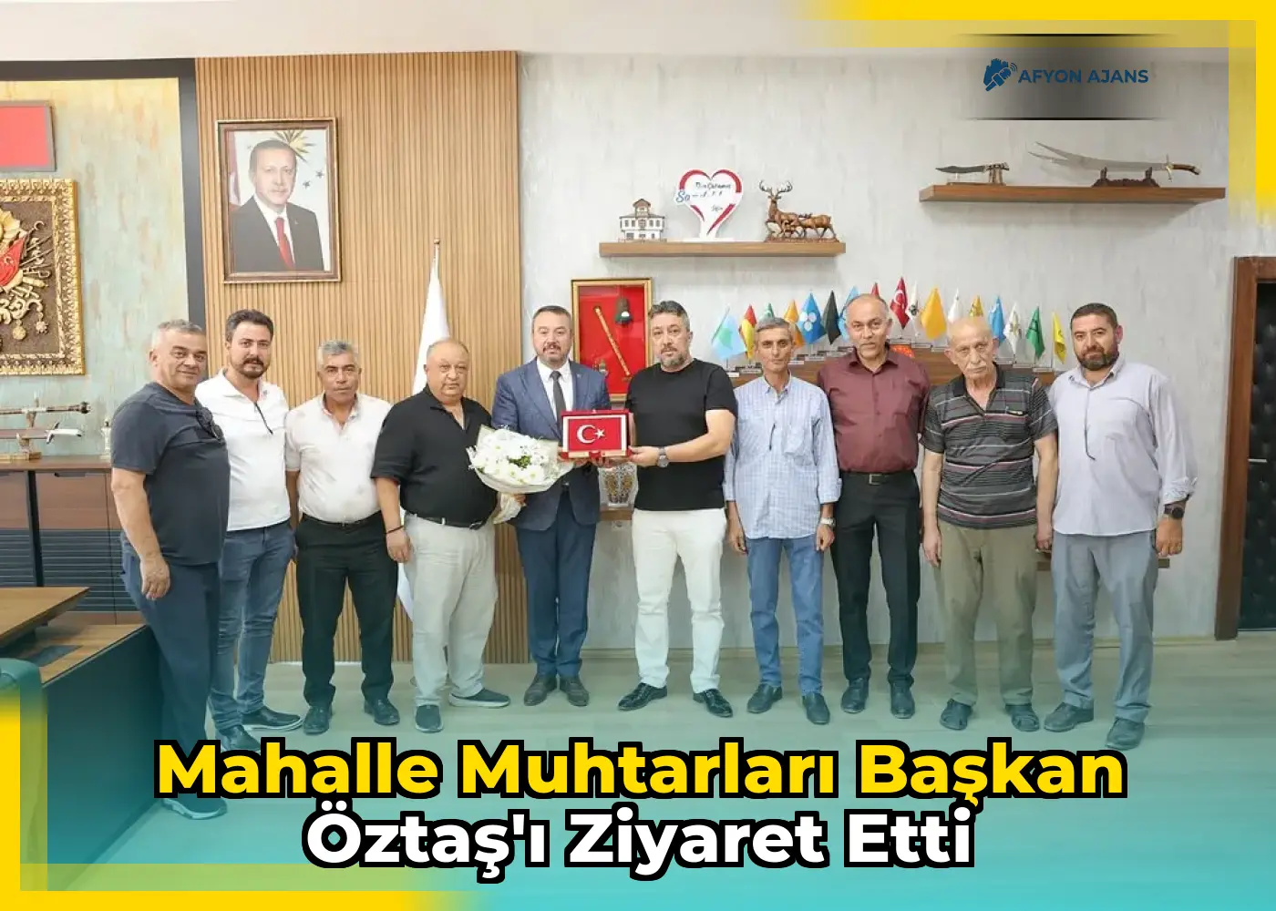 Mahalle muhtarları Başkan Öztaş'ı ziyaret etti