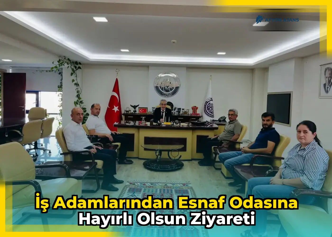 İş adamlarından esnaf odasına hayırlı olsun ziyareti