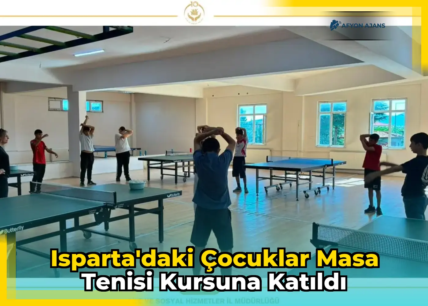 Isparta'daki çocuklar masa tenisi kursuna katıldı
