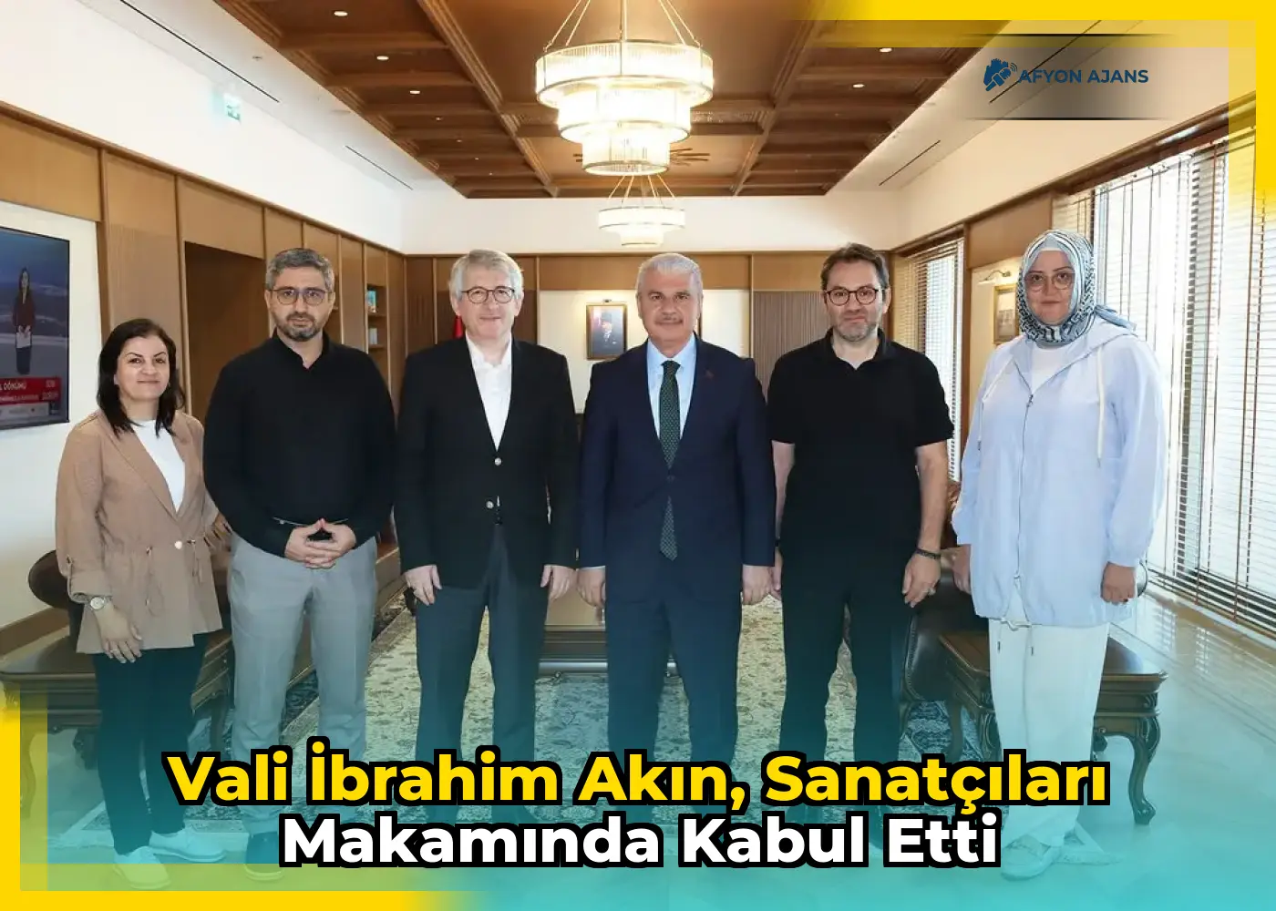 Vali İbrahim Akın, sanatçıları makamında kabul etti